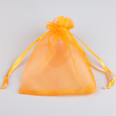 50 bucăți/lot 9x12cm Geantă mică din organza cu șnur pentru cadou de petrecere