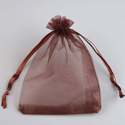 50 bucăți/lot 9x12cm Geantă mică din organza cu șnur pentru cadou de petrecere