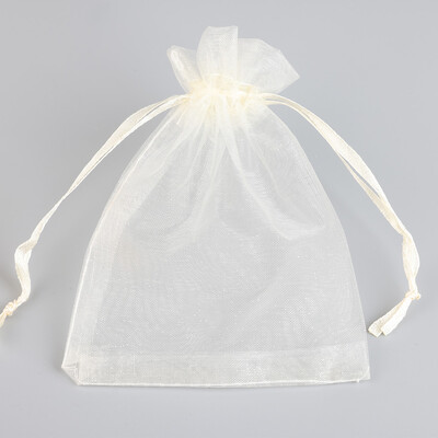 50 bucăți/lot 9x12cm Geantă mică din organza cu șnur pentru cadou de petrecere