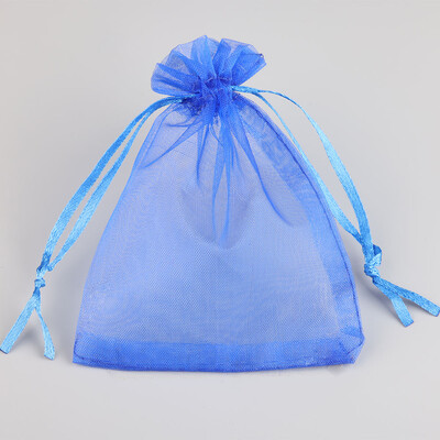 50 bucăți/lot 9x12cm Geantă mică din organza cu șnur pentru cadou de petrecere