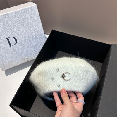 Beretă tricotată din blană de iepure angora, iarnă pentru femei, berete din lână, căciuli, pălărie de pictor pentru fete, căciulă caldă de trezire, șapcă