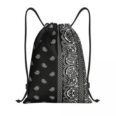 Genți personalizate cu șnur în stil Bandana Paisley Femei Bărbați Rucsac de depozitare sport ușor pentru gimnastică