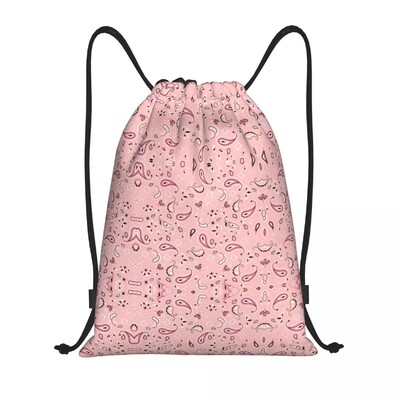 Genți personalizate cu șnur în stil Bandana Paisley Femei Bărbați Rucsac de depozitare sport ușor pentru gimnastică