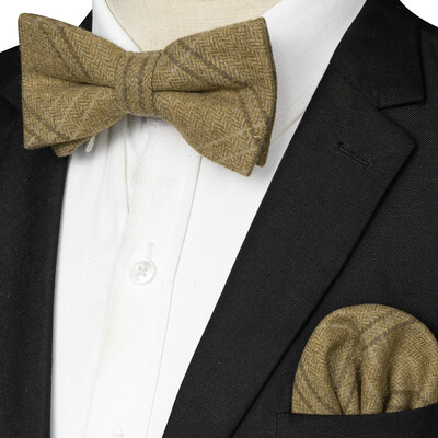 EASTEPIC Кашмирено яке Двуслойна дебела папийонка за мъже Комплект ханки Вълнен аксесоар Топъл цвят Сватбен подарък Зимно парти