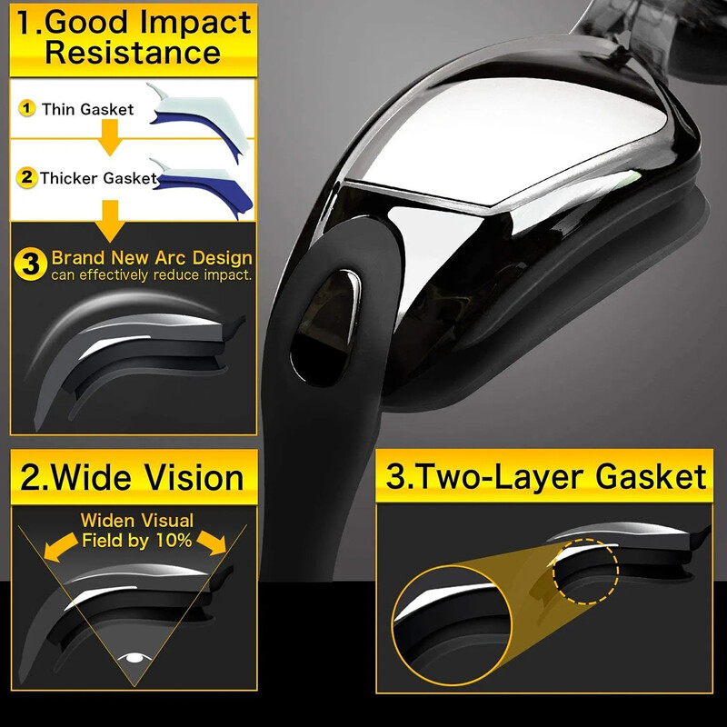 Ochelari de înot Ochelari de înot profesioniști Ochelari de protecție anti-aburire și protecție UV Ochelari de înot Bărbați Femei Ochelari de înot fără scurgeri