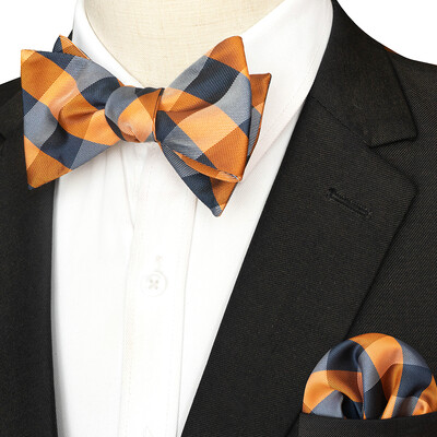 EASTEPIC svītraina tauriņa kaklasaite vīriešiem Hanky komplekts rūtains aksesuārs Paisley Neckwear Floral Design Polka Dot Pure Black Evening Party