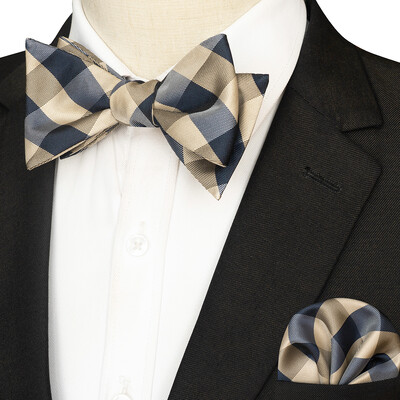 EASTEPIC svītraina tauriņa kaklasaite vīriešiem Hanky komplekts rūtains aksesuārs Paisley Neckwear Floral Design Polka Dot Pure Black Evening Party