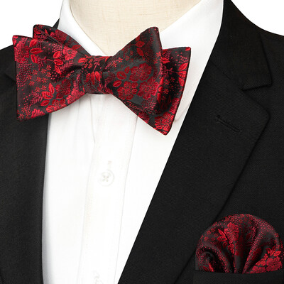 EASTEPIC svītraina tauriņa kaklasaite vīriešiem Hanky komplekts rūtains aksesuārs Paisley Neckwear Floral Design Polka Dot Pure Black Evening Party