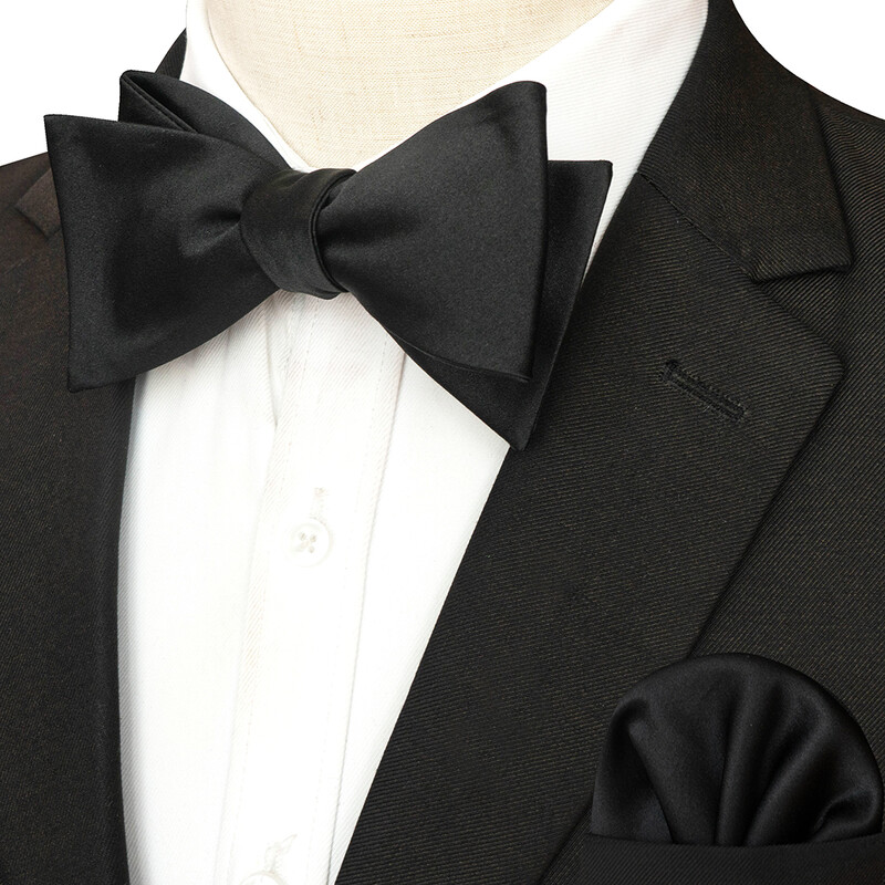 EASTEPIC svītraina tauriņa kaklasaite vīriešiem Hanky komplekts rūtains aksesuārs Paisley Neckwear Floral Design Polka Dot Pure Black Evening Party