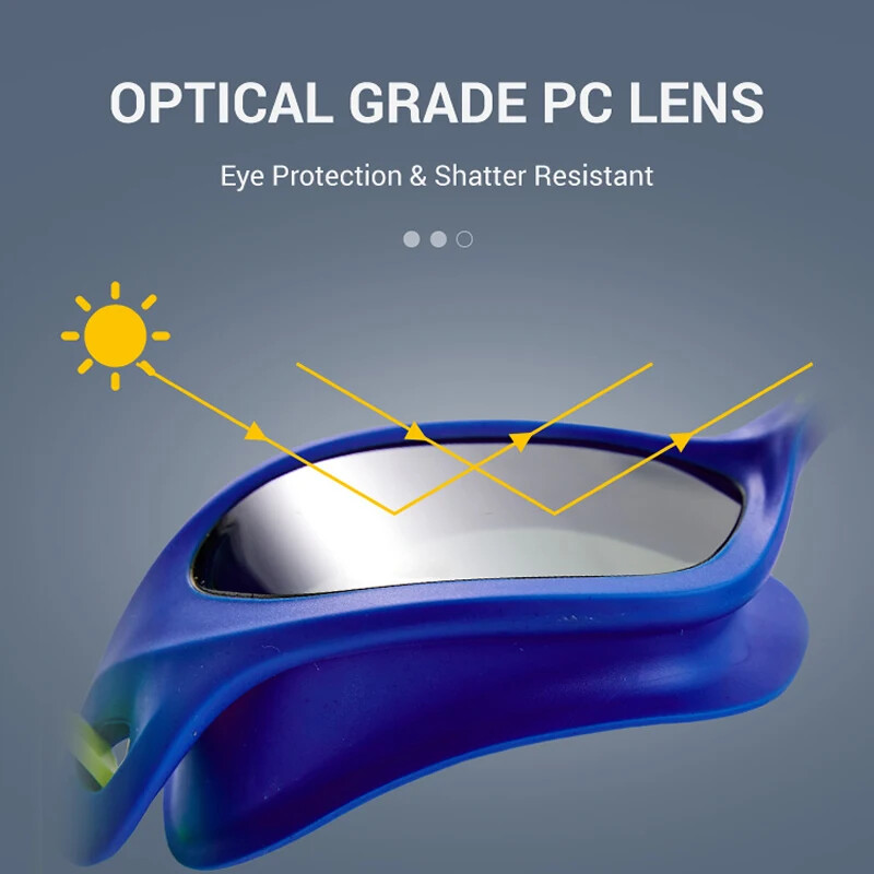 Pieaugušo sporta peldēšanas brilles Profesionālās optiskās lēcas pret miglas HD ūdensnecaurlaidīgas peldēšanas brilles, liela rāmja baseina brilles