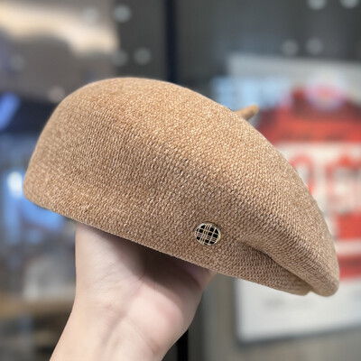 2024 Nouă Toamnă/Iarnă Snow Neil Etichetă mică Beretă Copii Versatilă Pălărie de pictor Temperament în formă de crep la modă