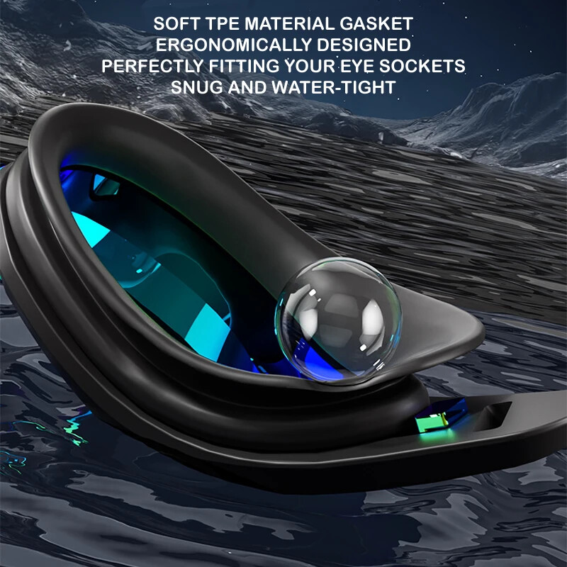 Ochelari de înot înveliți pentru adulți profesioniști, anti-aburire, protecție UV, bărbați, femei, HD, cadru mic, ochelari de înot de curse