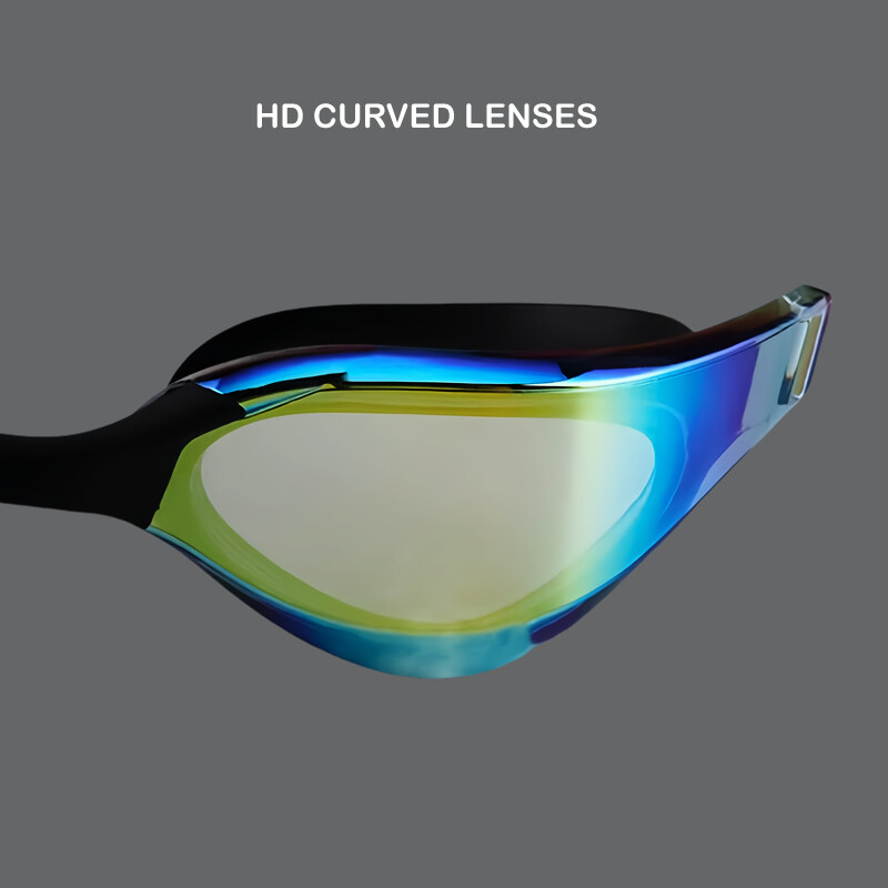 Ochelari de înot înveliți pentru adulți profesioniști, anti-aburire, protecție UV, bărbați, femei, HD, cadru mic, ochelari de înot de curse