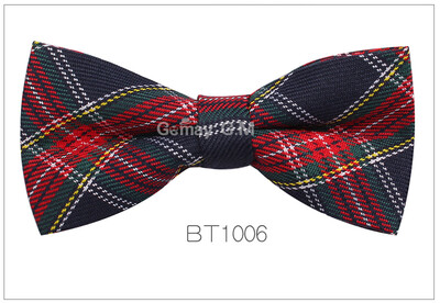 Нова мъжка мода, класически карирани вратовръзки с папийонка, регулируема мъжка папийонка, полиестер за сватбени вратовръзки в английски стил