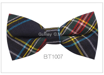 Нова мъжка мода, класически карирани вратовръзки с папийонка, регулируема мъжка папийонка, полиестер за сватбени вратовръзки в английски стил