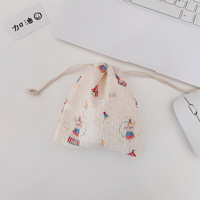 Poșetă mică drăguță pentru monede, cheie, căști, cablu de date, geantă de depozitare cu șnur, bijuterii pentru femei, ruj, husă pentru frânghie, saci cu șir