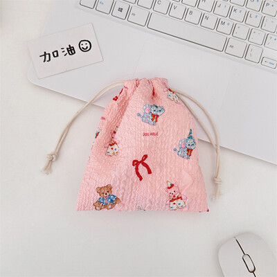 Poșetă mică drăguță pentru monede, cheie, căști, cablu de date, geantă de depozitare cu șnur, bijuterii pentru femei, ruj, husă pentru frânghie, saci cu șir