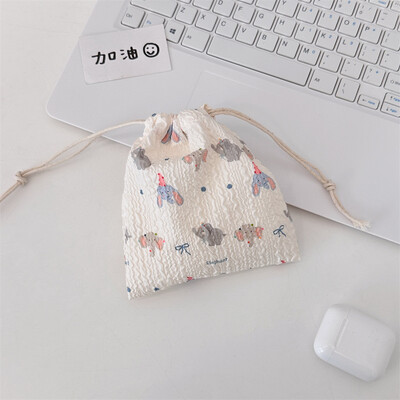 Poșetă mică drăguță pentru monede, cheie, căști, cablu de date, geantă de depozitare cu șnur, bijuterii pentru femei, ruj, husă pentru frânghie, saci cu șir