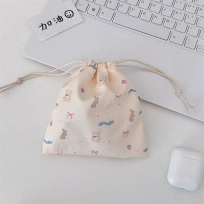 Poșetă mică drăguță pentru monede, cheie, căști, cablu de date, geantă de depozitare cu șnur, bijuterii pentru femei, ruj, husă pentru frânghie, saci cu șir