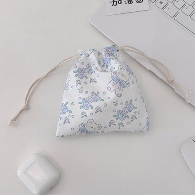 Poșetă mică drăguță pentru monede, cheie, căști, cablu de date, geantă de depozitare cu șnur, bijuterii pentru femei, ruj, husă pentru frânghie, saci cu șir