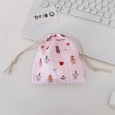 Poșetă mică drăguță pentru monede, cheie, căști, cablu de date, geantă de depozitare cu șnur, bijuterii pentru femei, ruj, husă pentru frânghie, saci cu șir