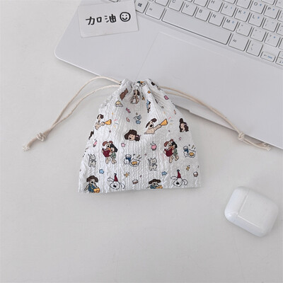 Poșetă mică drăguță pentru monede, cheie, căști, cablu de date, geantă de depozitare cu șnur, bijuterii pentru femei, ruj, husă pentru frânghie, saci cu șir