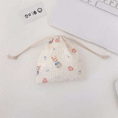 Poșetă mică drăguță pentru monede, cheie, căști, cablu de date, geantă de depozitare cu șnur, bijuterii pentru femei, ruj, husă pentru frânghie, saci cu șir