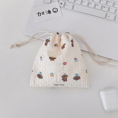 Poșetă mică drăguță pentru monede, cheie, căști, cablu de date, geantă de depozitare cu șnur, bijuterii pentru femei, ruj, husă pentru frânghie, saci cu șir