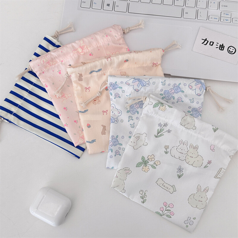 Poșetă mică drăguță pentru monede, cheie, căști, cablu de date, geantă de depozitare cu șnur, bijuterii pentru femei, ruj, husă pentru frânghie, saci cu șir