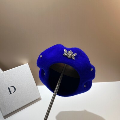 Moda coreeană, cu pietre de lux, beretă de lână, pălărie, căciulă caldă de iarnă, pălărie de pictor artist francez, beretă versatilă pentru femeie