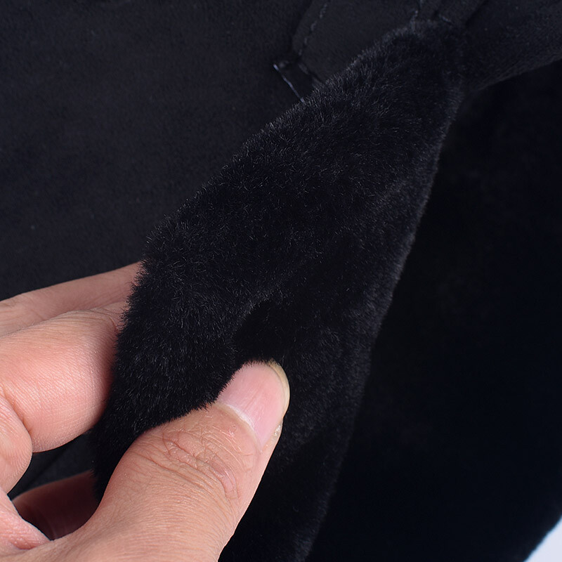 Pălărie de iarnă pentru bărbați, cu clape pentru urechi, toamna 2024, caldă, Ushanka, pălării din blană artificială, șapcă rusă de lux, negru