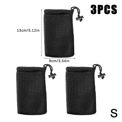 Geantă de depozitare cu șnur din plasă de nailon, 3 buc. Geantă multifuncțională de călătorie și activități în aer liber pentru produse digitale
