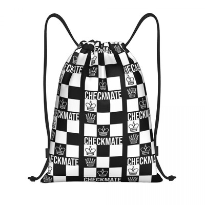 Power Play Joc de șah Geantă cu snur Femei Bărbați Rucsac portabil pentru sport pentru iubitor de șah Piesa pentru cumpărături