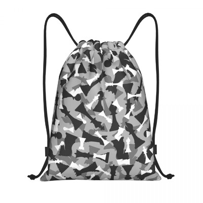 Power Play Joc de șah Geantă cu snur Femei Bărbați Rucsac portabil pentru sport pentru iubitor de șah Piesa pentru cumpărături