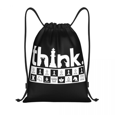 Power Play Joc de șah Geantă cu snur Femei Bărbați Rucsac portabil pentru sport pentru iubitor de șah Piesa pentru cumpărături