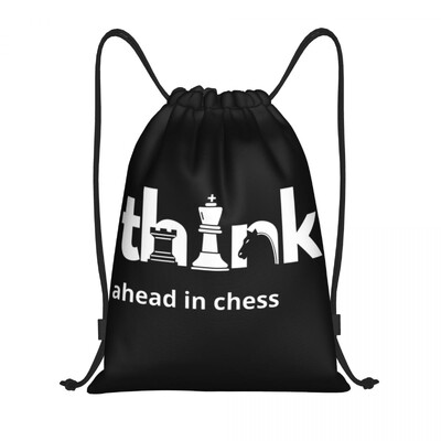 Power Play Joc de șah Geantă cu snur Femei Bărbați Rucsac portabil pentru sport pentru iubitor de șah Piesa pentru cumpărături