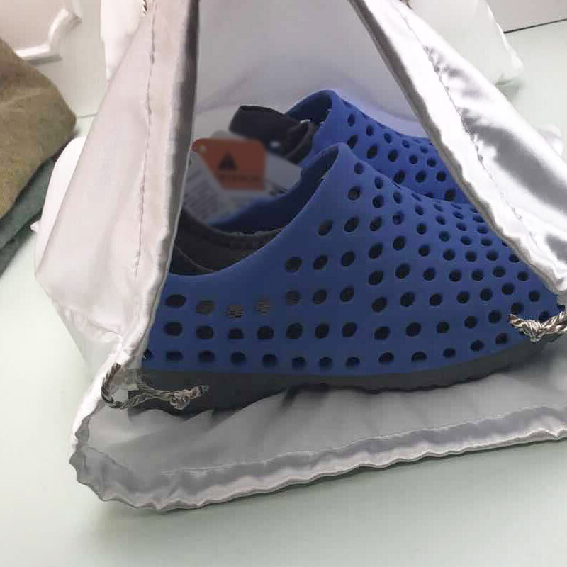 Geantă mare din satin de mătase, cu șnur, geantă de păr, peruci, bijuterii de machiaj, pentru petrecere de nuntă, depozitare, pungi de ambalare rezistente la praf, organizator reutilizabil