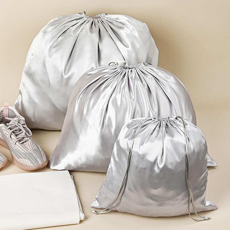 Saci cu șnur cu capac mare de praf, saci de pantofi rezistenti la praf, pentru călătorie, pentru depozitare din satin de mătase Husă cu șnur pentru pantofi Cizme