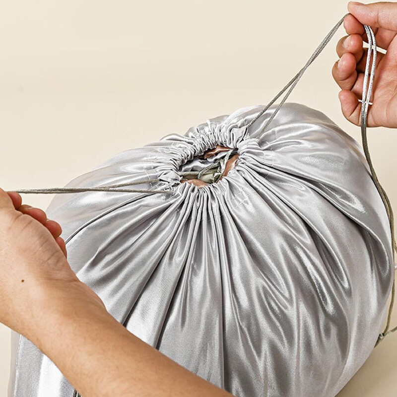 Saci cu șnur cu capac mare de praf, saci de pantofi rezistenti la praf, pentru călătorie, pentru depozitare din satin de mătase Husă cu șnur pentru pantofi Cizme