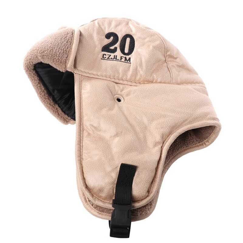 SupSindy Pălărie Bomber de iarnă pentru bărbați, cu ochelari de protecție, în aer liber, pentru motocicletă, rezistentă la vânt, caldă, cu blană artificială, pentru pilot, căciulă termică din piele Ushanka