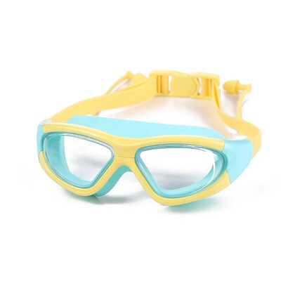 Dječje vodootporne i protiv zamagljivanja naočale s velikim okvirom za plivanje visoke razlučivosti, praktične zaštitne naočale Čepići za uši povezani silikonom