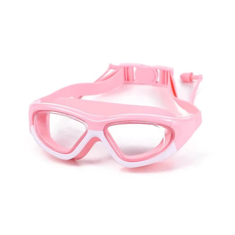 Dječje vodootporne i protiv zamagljivanja naočale s velikim okvirom za plivanje visoke razlučivosti, praktične zaštitne naočale Čepići za uši povezani silikonom