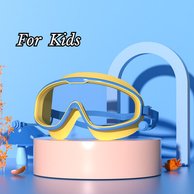 Ochelari de înot dopuri pentru urechi cu cadru mare, impermeabili, anti-aburire, ochelari HD transparenți pentru bebeluși, protecție UV, ochelari de înot în siguranță