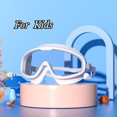 Ochelari de înot dopuri pentru urechi cu cadru mare, impermeabili, anti-aburire, ochelari HD transparenți pentru bebeluși, protecție UV, ochelari de înot în siguranță