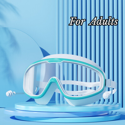 Ochelari de înot dopuri pentru urechi cu cadru mare, impermeabili, anti-aburire, ochelari HD transparenți pentru bebeluși, protecție UV, ochelari de înot în siguranță