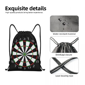 Darts Board Arrow Target Σακίδιο πλάτης με κορδόνι Γυναικείο Αθλητικό Γυμναστήριο Σακίδιο τσάντας Φορητή τσάντα αγορών