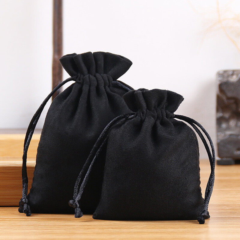 1 buc/lot pungi de nuntă cu șnur din pânză groasă, neagră, pentru pachet de cadou, organizator de acasă, pungi de depozitare robuste din bumbac
