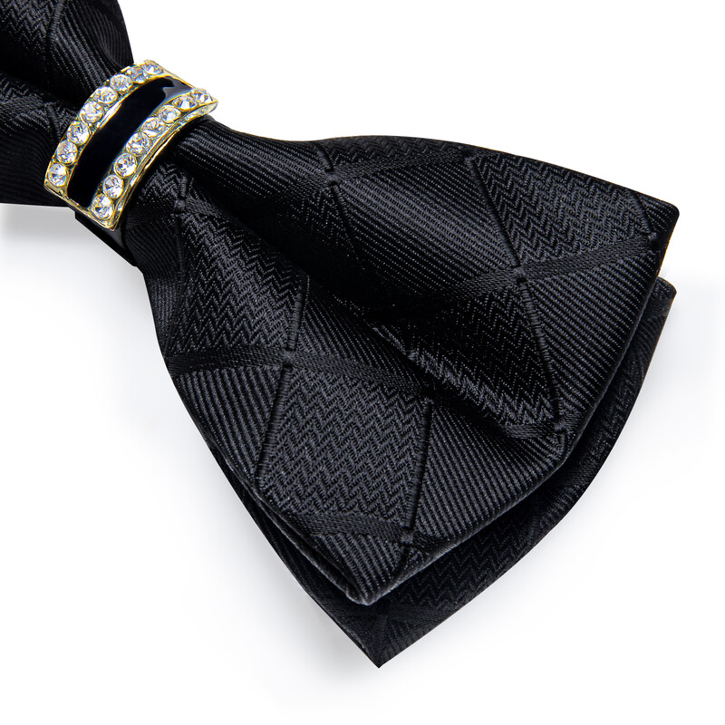 Meeste kikilips polüestrist liblikas Cravat täisruuduline must sinine punane roheline smoking ülikonnad Aksessuaarid Taskurätt Mansetinööbid