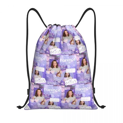 Geantă personalizată Florence By Mills cu șnur Femei Bărbați Rucsac de depozitare sport ușor pentru gimnastică