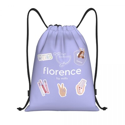 Geantă personalizată Florence By Mills cu șnur Femei Bărbați Rucsac de depozitare sport ușor pentru gimnastică